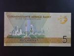 TURKMENISTÁN, 5 Manat 2012, BNB. B223a, Pi. 30