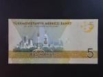 TURKMENISTÁN, 5 Manat 2009, BNB. B216a, Pi. 23