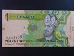 TURKMENISTÁN, 1 Manat 2009, BNB. B215b, Pi. 22