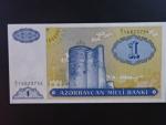 AZERBAJDŽÁN, 1 Manat 1992 Banque de France, BNB. B304a, Pi. 14
