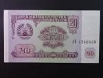 TÁDŽIKISTÁN, 20 Rubles 1994, BNB. B104a, Pi. 4