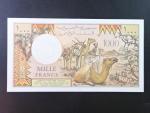 DŽIBUTI, 1000 Francs 1991 mikrotext v rámečku, BNB. B102f