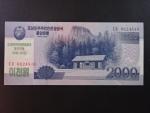 SEVERNÍ KOREA, 2000 Won 2018 přítisk 
