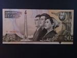 SEVERNÍ KOREA, 50 Won 1992, BNB. B333a, Pi. 52, rozmazaná barva - chybotisk