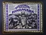 nouzová papírová platidla 1918 - 1924, Bielefeld, 10000 Mark 15.2.1923 hedvábí, dekorativní lem