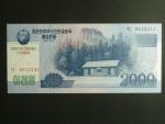 SEVERNÍ KOREA, 2000 Won 2014 přítisk 