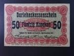 vydání pro obsazené území 1914 - 1945, okupace Pobaltí 1916 - 1918, Posen, 50 Kopeken 17.4.1916 Darlehnskassenschein Posen, Ros. 458d, Grab. EWK-34d