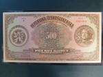 500 Kčs 1923 série A anulát 000000 novotisk vydaný STC pro SNS Košice 