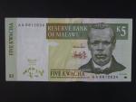 MALAWI, 5 Kwacha 1997, BNB. B136a, Pi. 36
