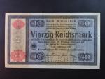 Konversionskassenschein, 40 RM 28.8.1933 série E s přetiskem 1/1934 v giloši s perf. ENTWERTET, Ro. 711, Grab. DEU-235E1