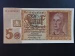 DDR - 5 DM 1948 (1942) série D s kolkem, 8-mi místný říšský číslovač, Ro. 333, Grab. SBZ-4b