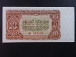 10 Kčs 1953 série HP 002000, tiskárna STC Praha, perf. 3md do obloučku