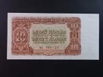 10 Kčs 1953 série NC, tiskárna STC Praha, perf. 3md do obloučku