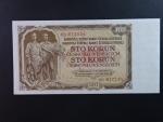 100 Kčs 1953 série HS, tiskárna STC Praha, perf. 3md do obloučku