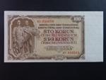 100 Kčs 1953 série HT, tiskárna STC Praha, perf. 3md do obloučku