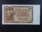 100 Kčs 1953 série CK, tiskárna Goznak Moskva, perf. 3md do obloučku