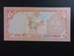 NEPÁL, 20 Rupees 1992, BNB. B239b, Pi. 38a