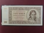 1000 Kčs 9.5.1951 série A 01 novotisk vydaný STC ve spolupráci s ČNB, papír s vodoznakem, kvalitní tisk, dárkový obal