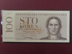 100 Kčs 24.10.1951 série A 01 novotisk vydaný STC ve spolupráci s ČNB, papír s vodoznakem, kvalitní tisk, dárkový obal