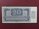 20 Kčs 25.2.1953 série A 01 novotisk vydaný STC ve spolupráci s ČNB, papír s vodoznakem, kvalitní tisk, dárkový obal