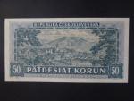 50 Kčs 3.7.1948, serie A 8, perf. 3md  nad sebou