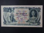 100 Kč 1931 série Ka, II.vydání, perf. SPECIMEN