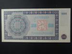 1000 Kčs 16.5.1945 série B 06, perf. 3md nad sebou