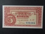 5 Kčs 1949 série A 47, perf. 