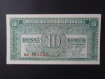 10 Kčs 4.4.1950 série Za, perf. 3md nad sebou
