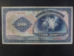 1000 Kč 8.4.1932 série B s perf. SPECIMEN nahoře