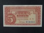 5 Kčs 1949 série A 51, perf. 