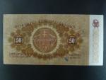 50 Kč 1919 série 0053 široké číslice, stopy po ink. tužce