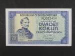 20 Kčs 1945 série NE, perf. 