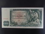 100 Kčs 1961 série G 70 006600, číslovač 1c, zajímavé číslo