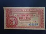 5 Kčs 25.1.1949 série A 92 žlutý papír