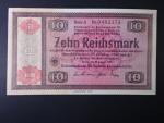Konversionskassenschein, 10 RM 28.8.1933 série A s přetiskem 1/1934 v giloši, Ro. 709a, Grab. DEU-233a