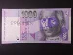 1000 Sk 1993 série G s 2x vodorovnou zrcadlově perf. SPECIMEN