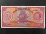 500 Kč 1929 série D, 1x perf. SPECIMEN