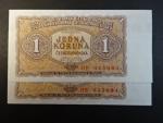 1 Kčs 1953 série HE, tiskárna STC Praha, dva kusy s čísly po sobě