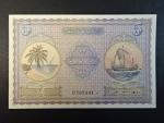 MALEDIVY, 5 Rufiyaa 1960 série C, BNB. B104b, Pi. 4