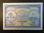 MALEDIVY, 50 Rufiyaa 1960 série C, BNB. B106b, Pi. 6