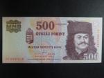 500 Forint 2011 žluté kroužky na rubu, BNB. B581d, Pi. 196