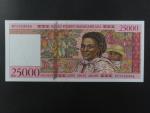 MADAGASKAR, 25.000 Francs 1998, BNP. B316a, Pi. 82