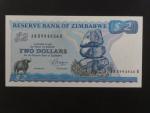 ZIMBABWE, 2 Dollars 1983, BNB. B101b, Pi. 1