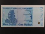 ZIMBABWE, 1 Dollars 2009, BNB. B183a, Pi. 92
