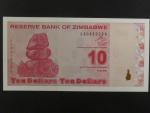 ZIMBABWE, 10 Dollars 2009, BNB. B185a, Pi. 94