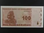 ZIMBABWE, 100 Dollars 2009, BNB. B188a, Pi. 97