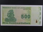 ZIMBABWE, 500 Dollars 2009, BNP. B189a, Pi. 98