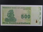 ZIMBABWE, 500 Dollars 2009, BNB. B189a, Pi. 98