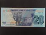 ZIMBABWE, 20 Dollars 2020, BNP. B195a